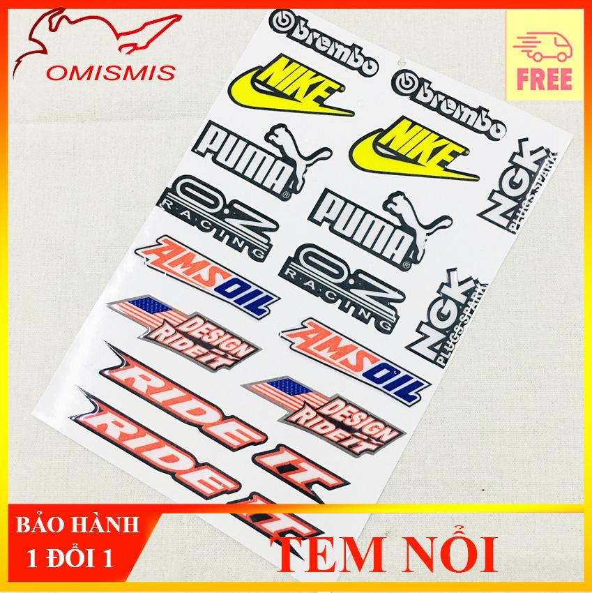 [HCM][TEM NỔI] BỘ TEM NỔI DECAL STICKER TEM TRANG TRÍ XE PROTI