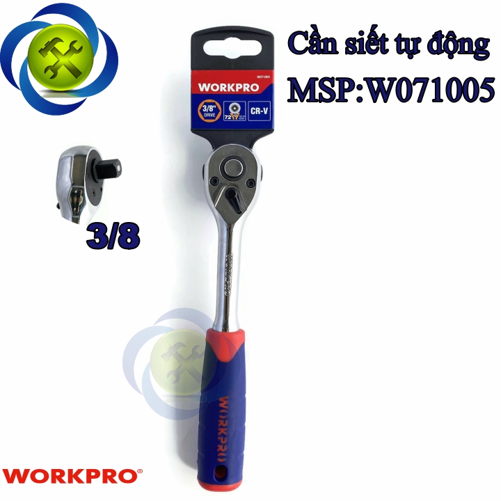 [HCM]Cần siết tự động 3/8 inch 72 răng Workpro W071005