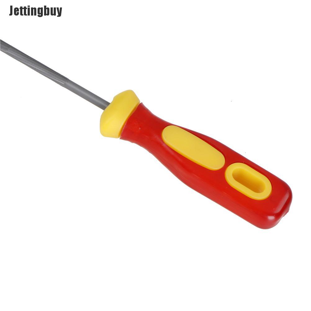 Jettingbuy 4mm Round Handle Chainsaw Files Saw Chain Sharpener Grater Holder