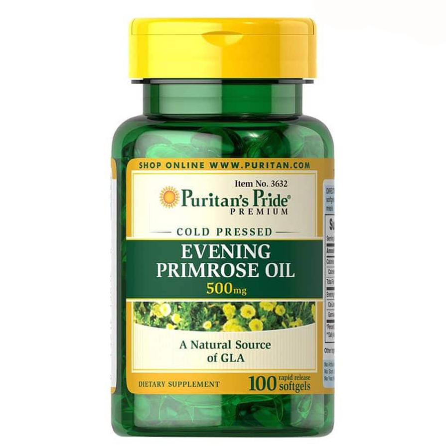 Dầu hoa anh thảo 500mg tăng cường nội tiết nữ, đẹp da, hạ huyết áp, mỡ máu Evening Primrose Oil 500mg 100 viên nang