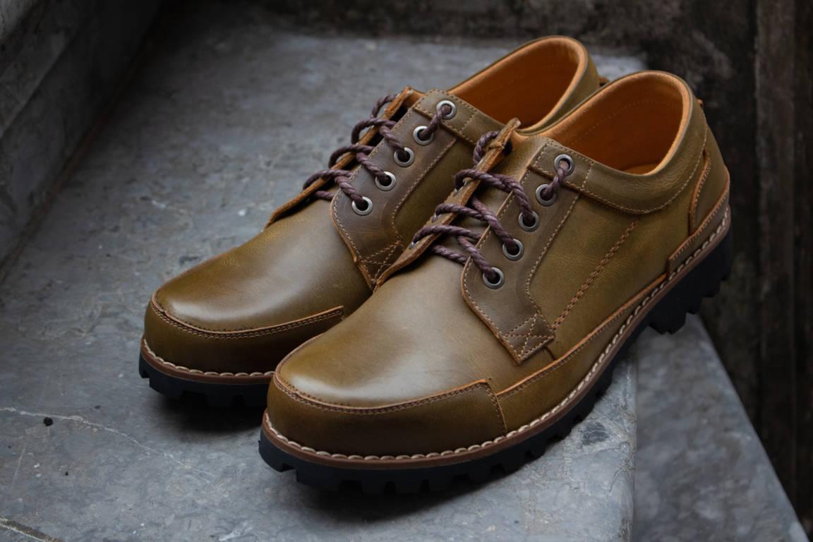 Giầy nam giày boot nam da thật  cổ thấp.