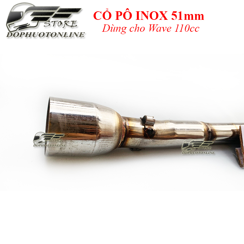Cổ Pô Dream Wave Inox Gắn Pô Độ 51mm