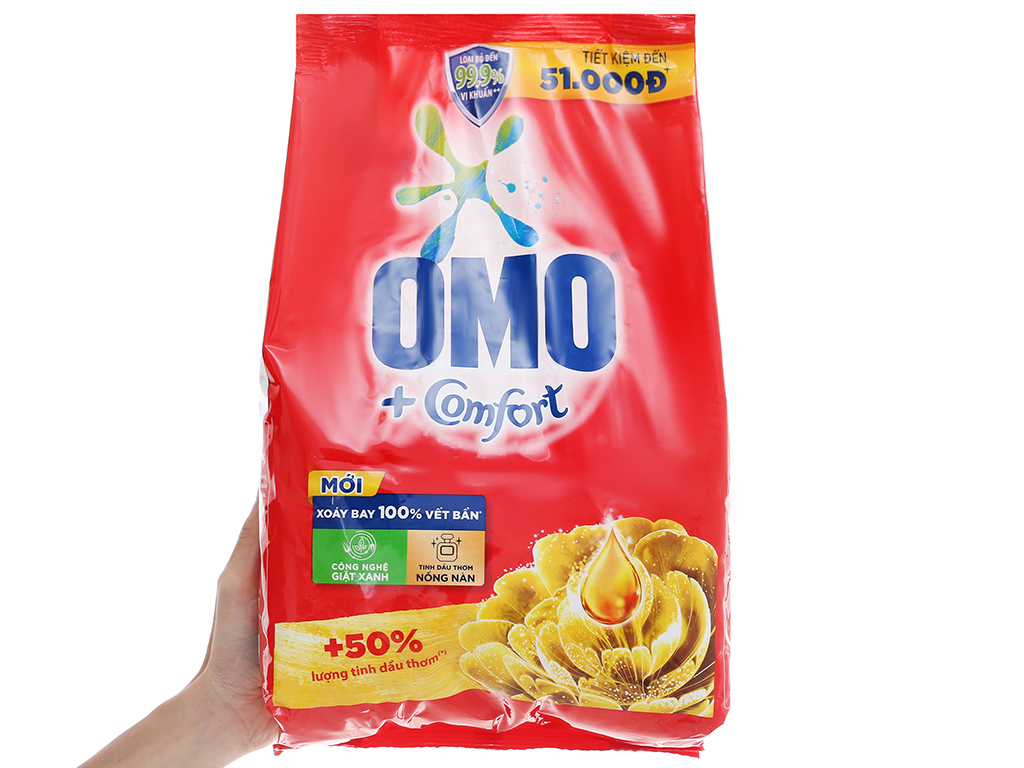 Bột Giặt OMO Comfort Tinh Dầu Thơm Túi 4KG