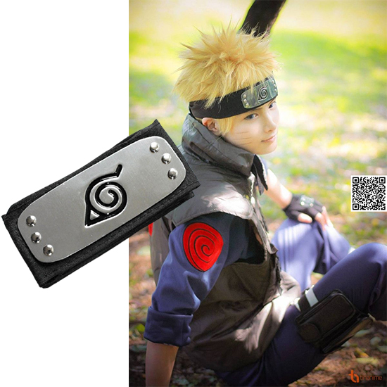 1438 Băng đô làng lá cho Hoá trang Naruto trong Anime Naruto hỏa quốc làng Ninja