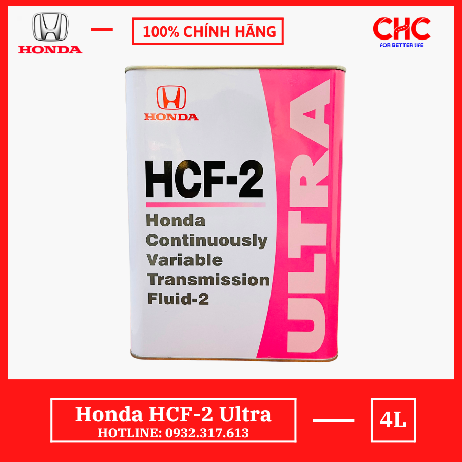CHÍNH HÃNG Dầu nhớt hộp số xe hơi tự động CVT cao cấp Honda HCF-2 Ultra 4L