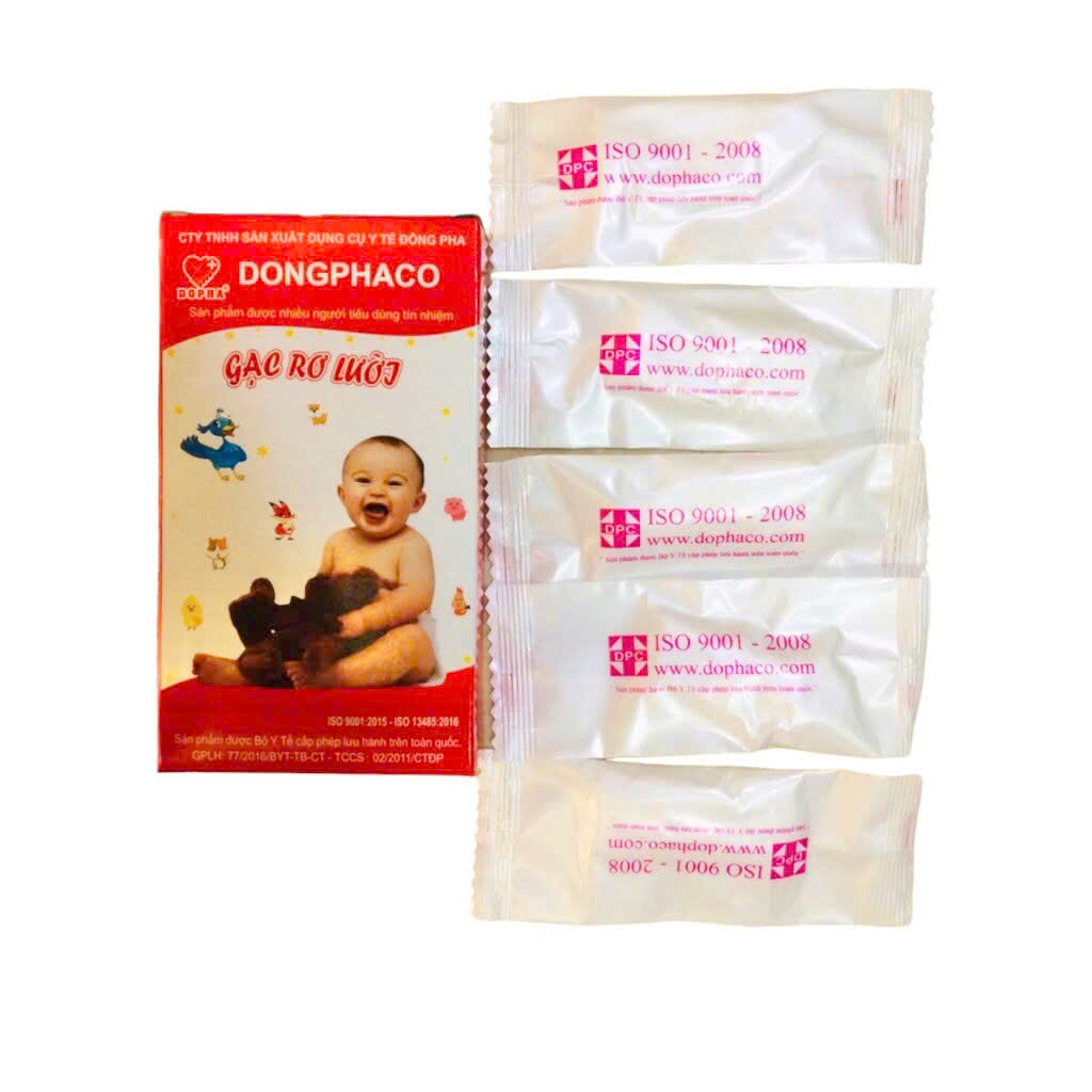 Combo 10 Boxes of Dong Pha Newborn Baby Tongue Swabs, 1 Box of 5 Pieces