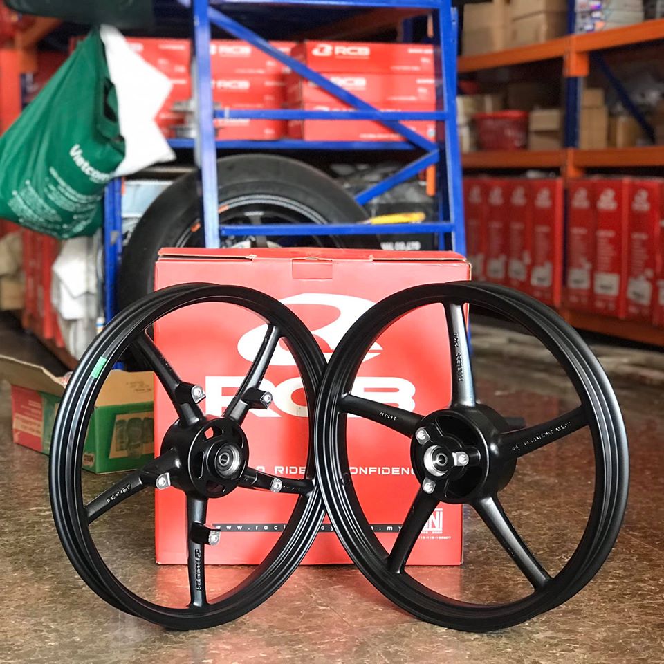 Mâm 5 cây RCB gắn Raider, Satria bản 1.6 1.85 Black