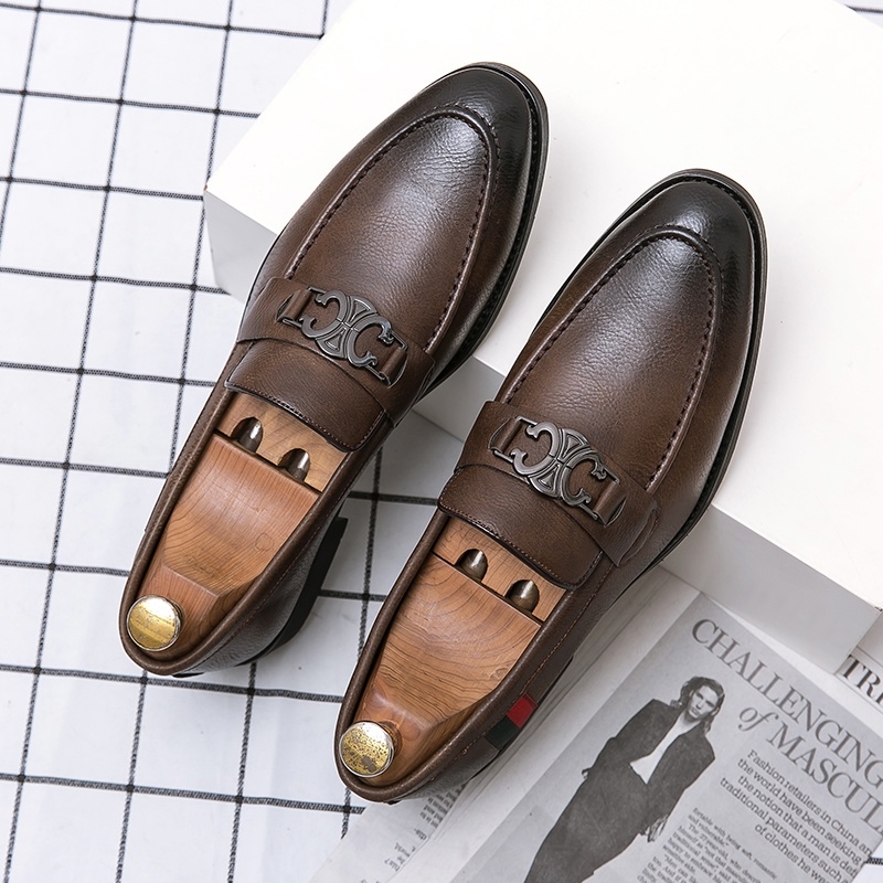 ✁☂♞  Giày Da Nam Phong Cách Vintage Công Sở Size 37-46