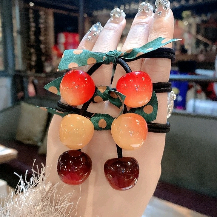 Hair ties cute cherry