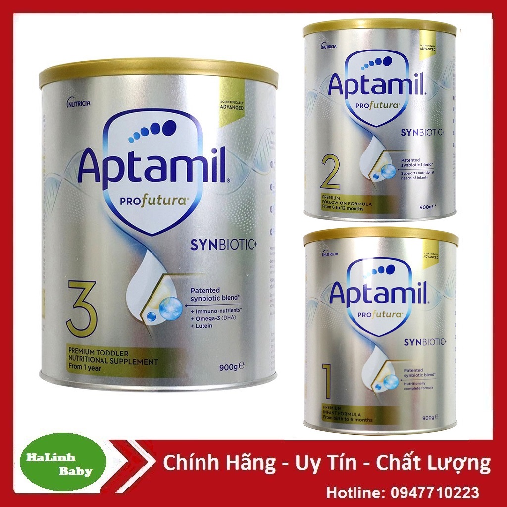 Sữa bột Aptamil úc 1 2 3 900g (Date 2026)