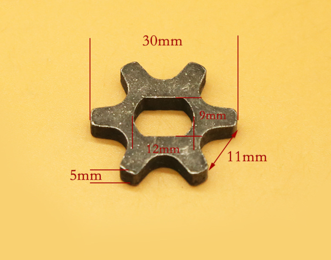Bánh răng (nhông) máy cưa xích điện 5016/6018/405 6 răng (9X12mm)