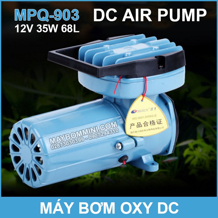 Resun mpq-903 35w máy sủi oxy chạy bằng acquy 12v - hàng công ty