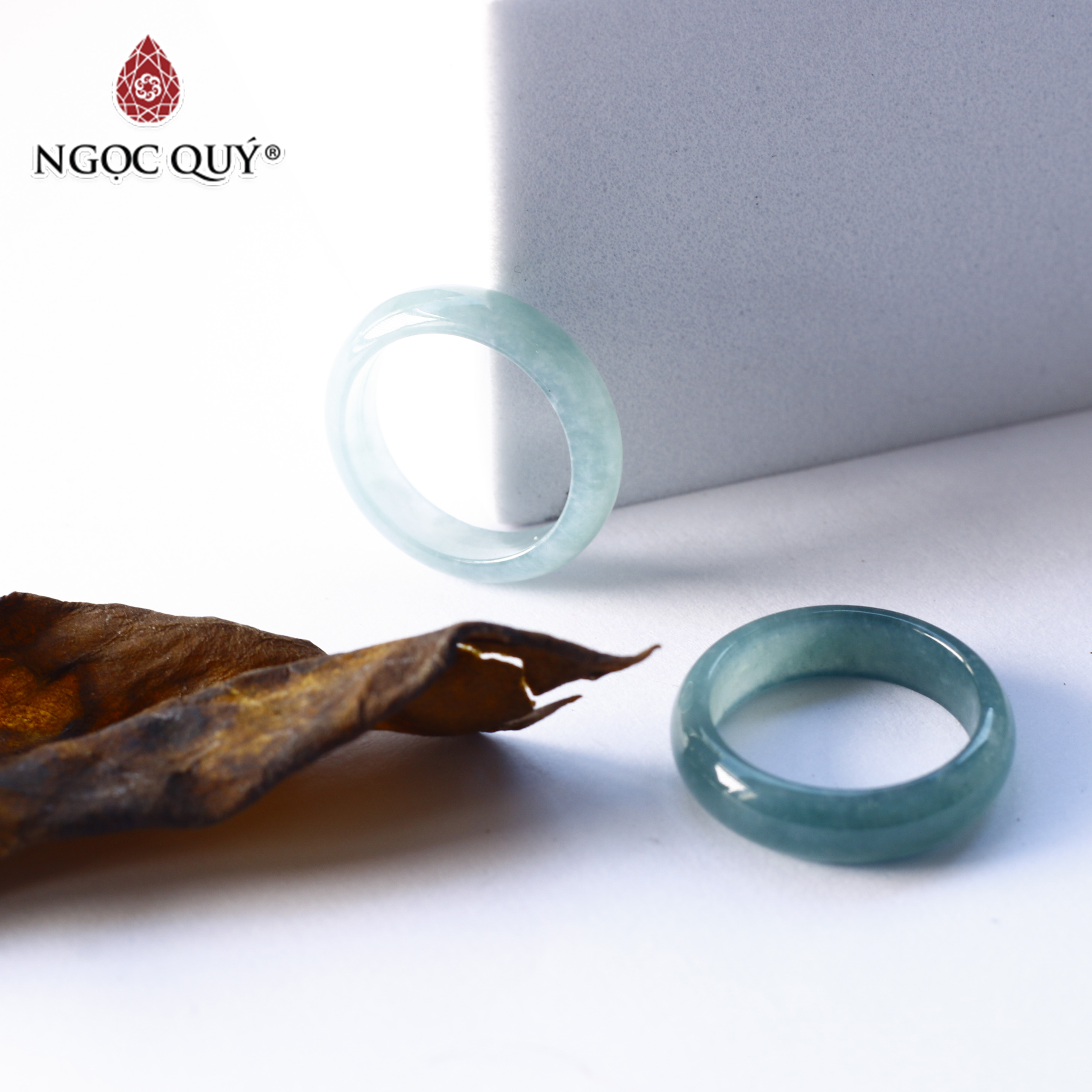 Nhẫn nữ đá Cẩm Thạch Lam Ngọc Jadeite - Ngọc Quý
