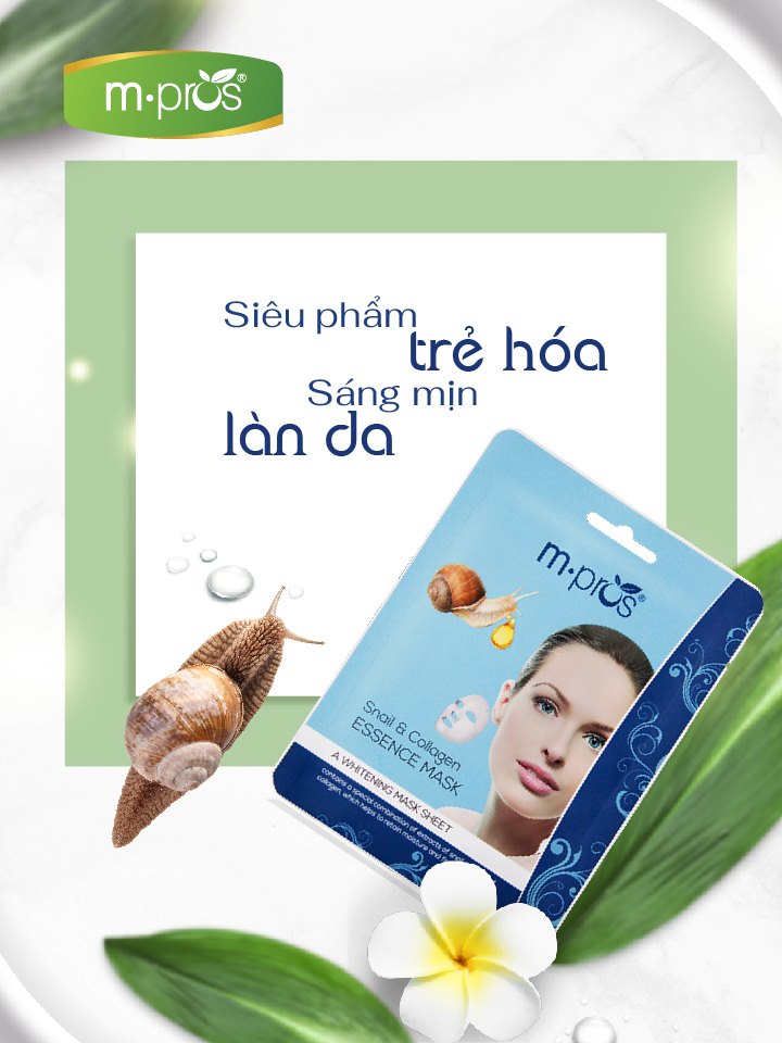 [HCM]Mặt Nạ Dưỡng Da Ốc Sên & Collagen MPROS 35g