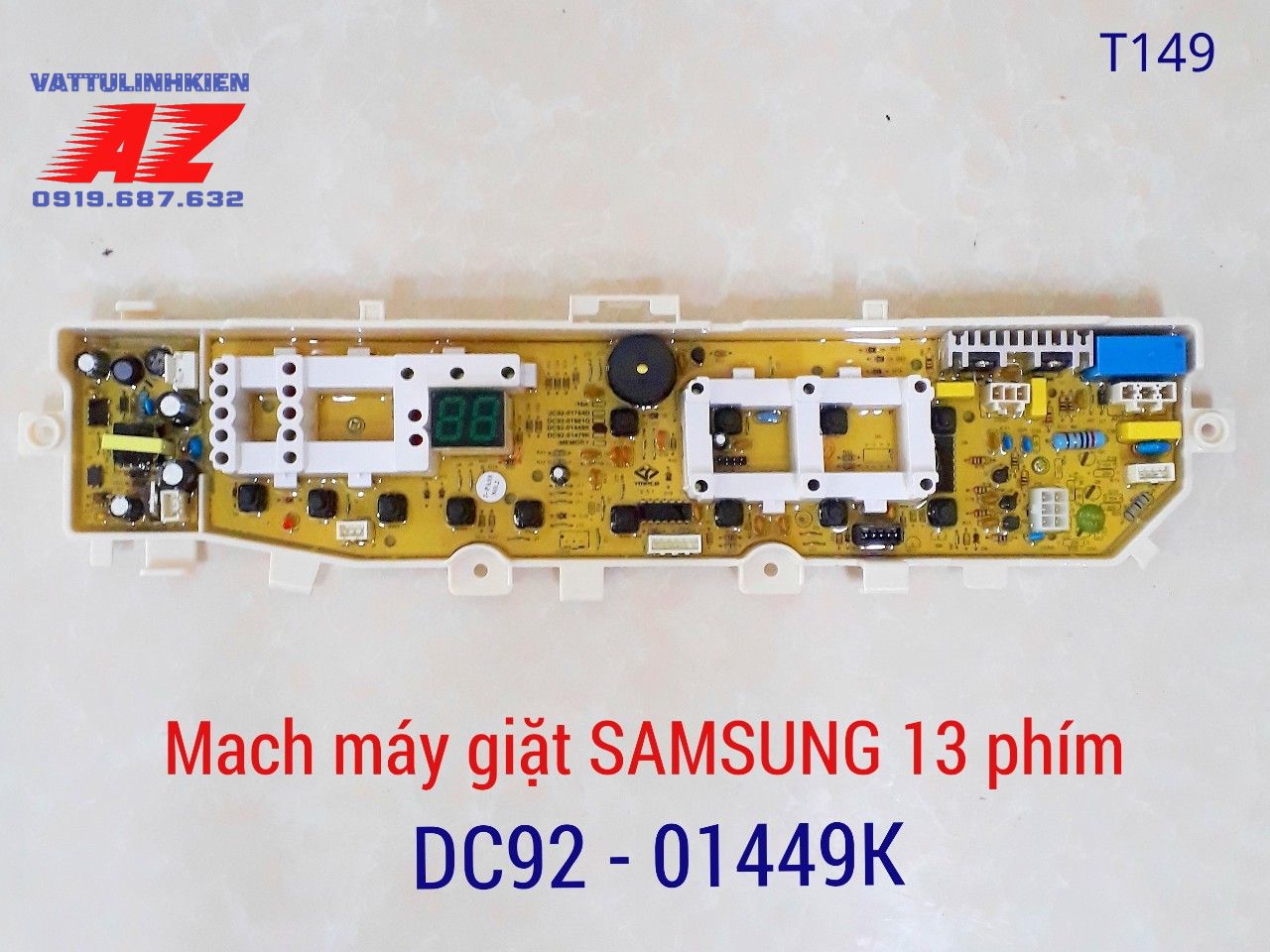 Bo mạch máy giặt SAMSUNG cửa đứng 13 phím DC92-01449, DC92-01764D