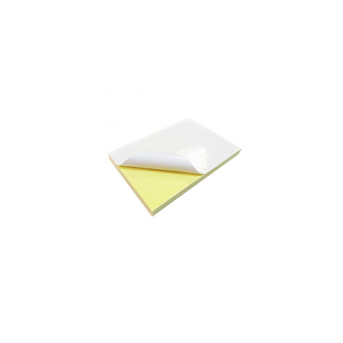 Giấy Decal Mặt Bóng Khổ A4 Đế Vàng (Xấp 100 tờ)