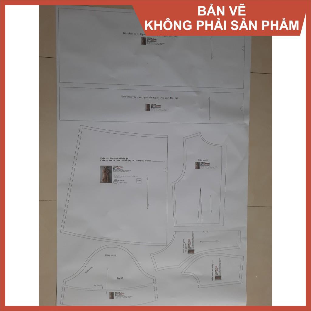 Rập giấy mã 783 - rập đầm tay phồng (Bản vẽ) (BẢN VẼ)