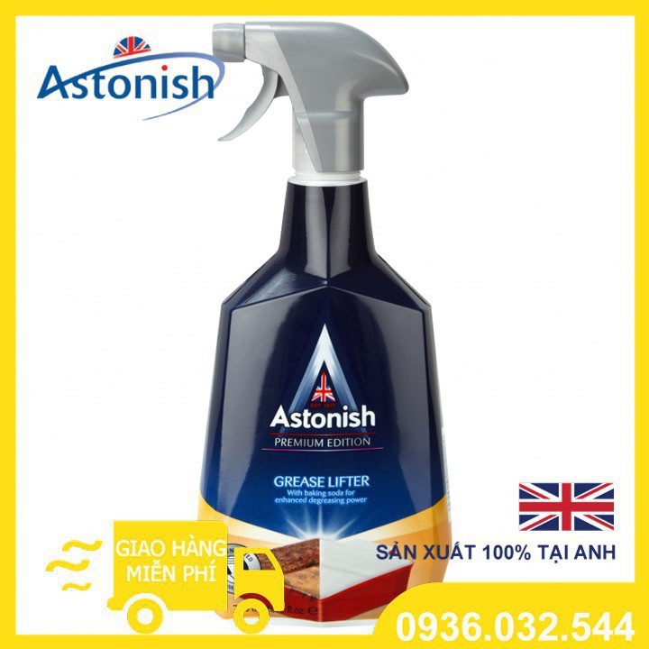 [HCM]Bình Xịt Tẩy Dầu Mỡ Cháy Khét Đa Năng ASTONISH C6750 750ml