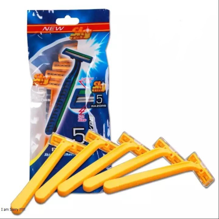DAO CẠO RÂU LƯỠI KÉP 15 CÂY (3 BỊCH)