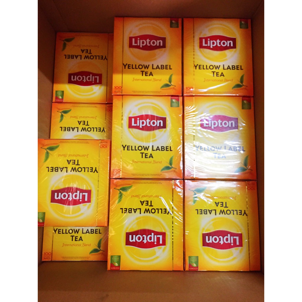 Trà Lipton Nhãn Vàng (Yellow Label Tea) - Hộp 100 Gói x 2gr
