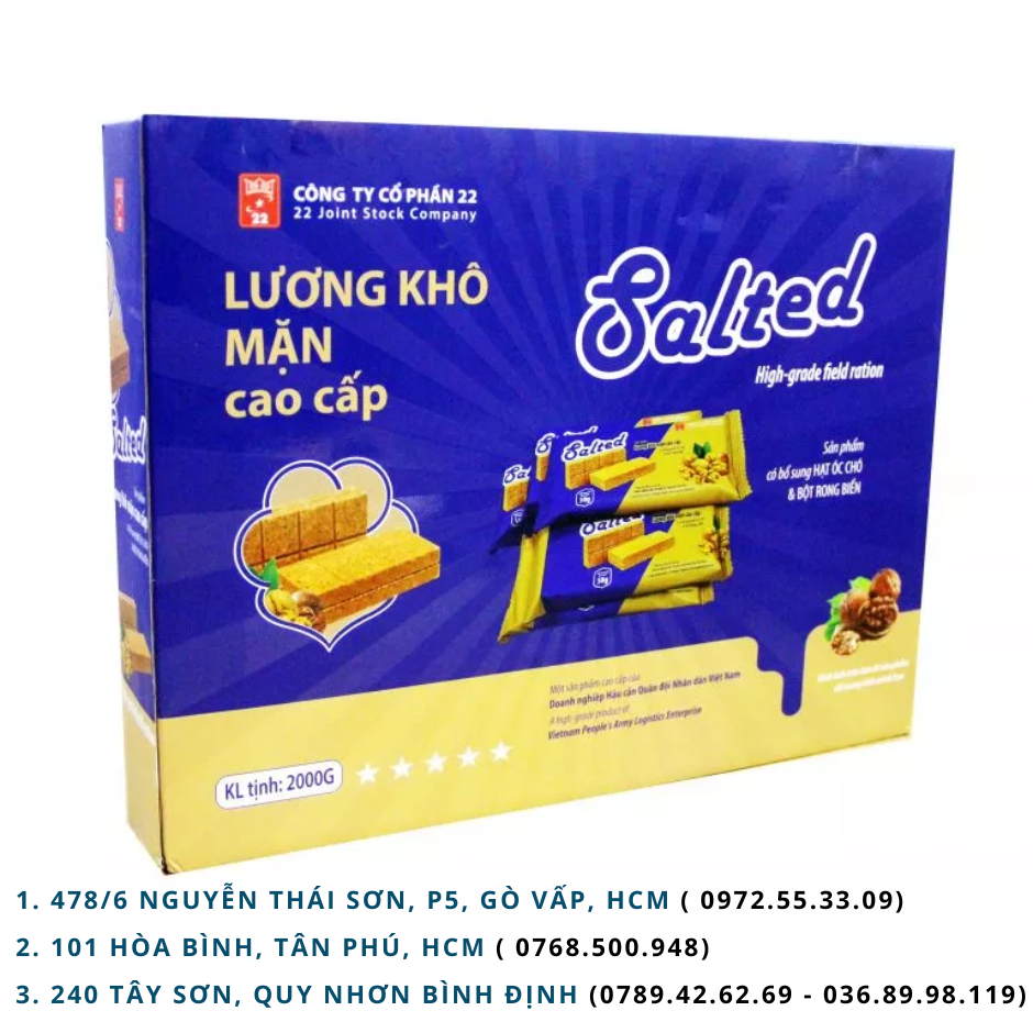 Lương khô mặn Salted hộp 2kg
