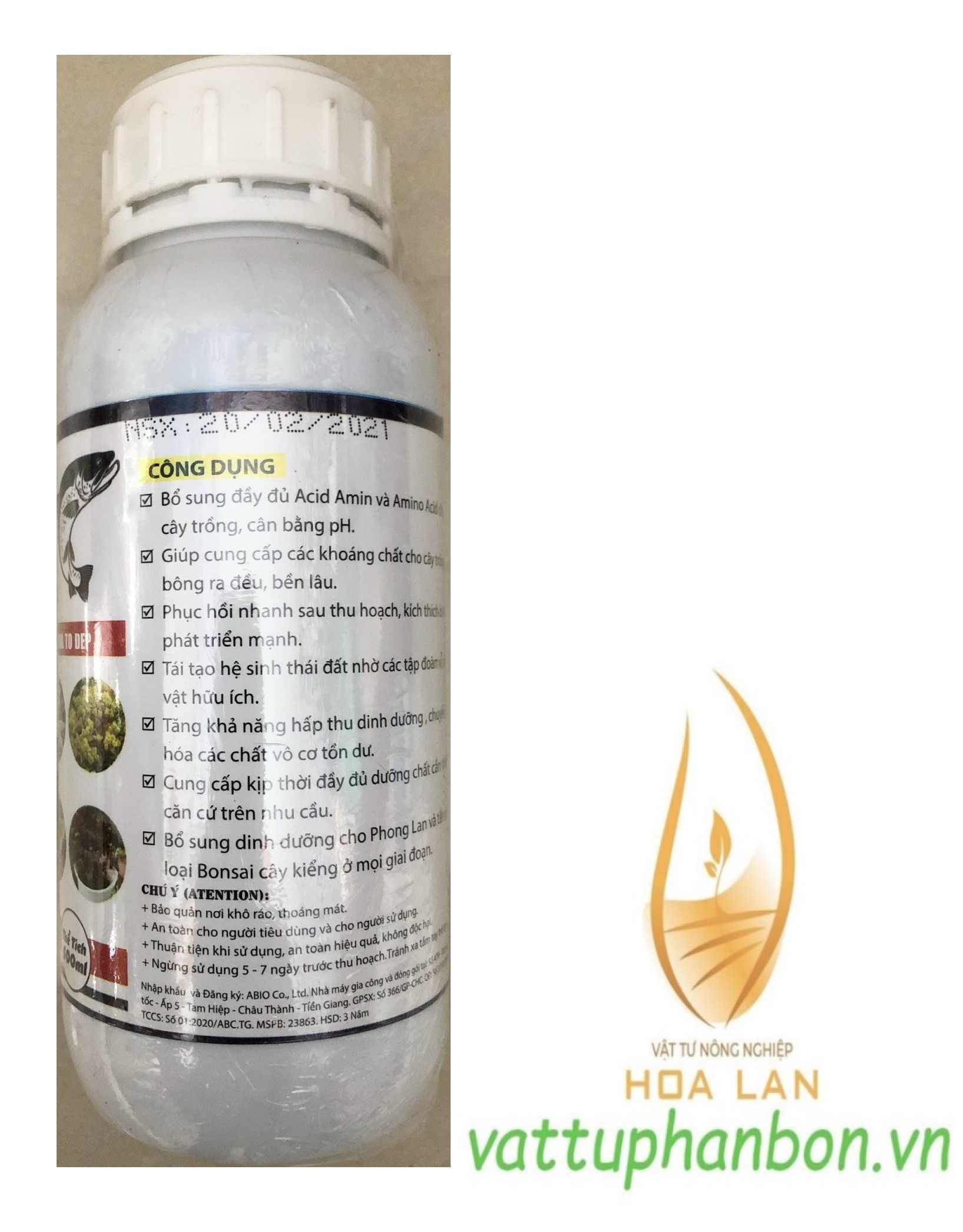 Phân Đạm Cá Mỹ Bio Fish không mùi Fish - Bio - #116A# 500ml