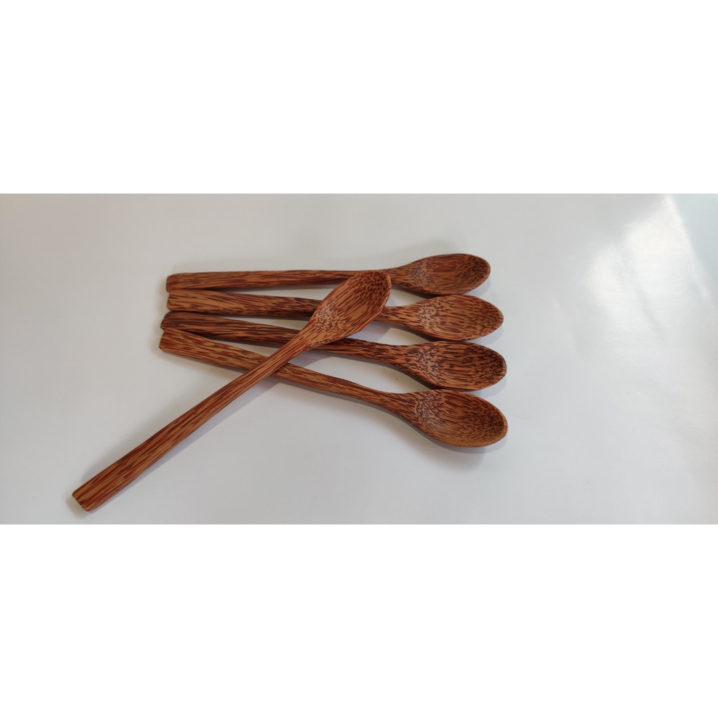 Muỗng Cafe Gỗ Dừa 18Cm - Bộ 10 Chiếc