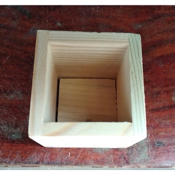 Hộp gỗ vuông trơn 6*6