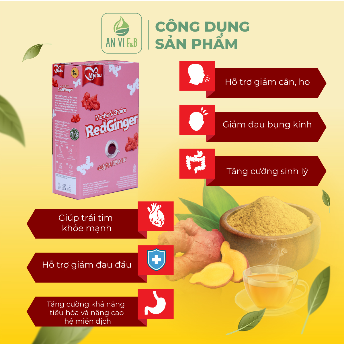 COMBO TRÀ GỪNG ĐỎ MYIBU NHẬP KHẨU INDONESIA
