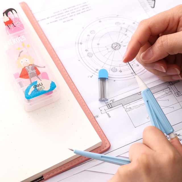 Compa chì kim Học sinh Deli E8622