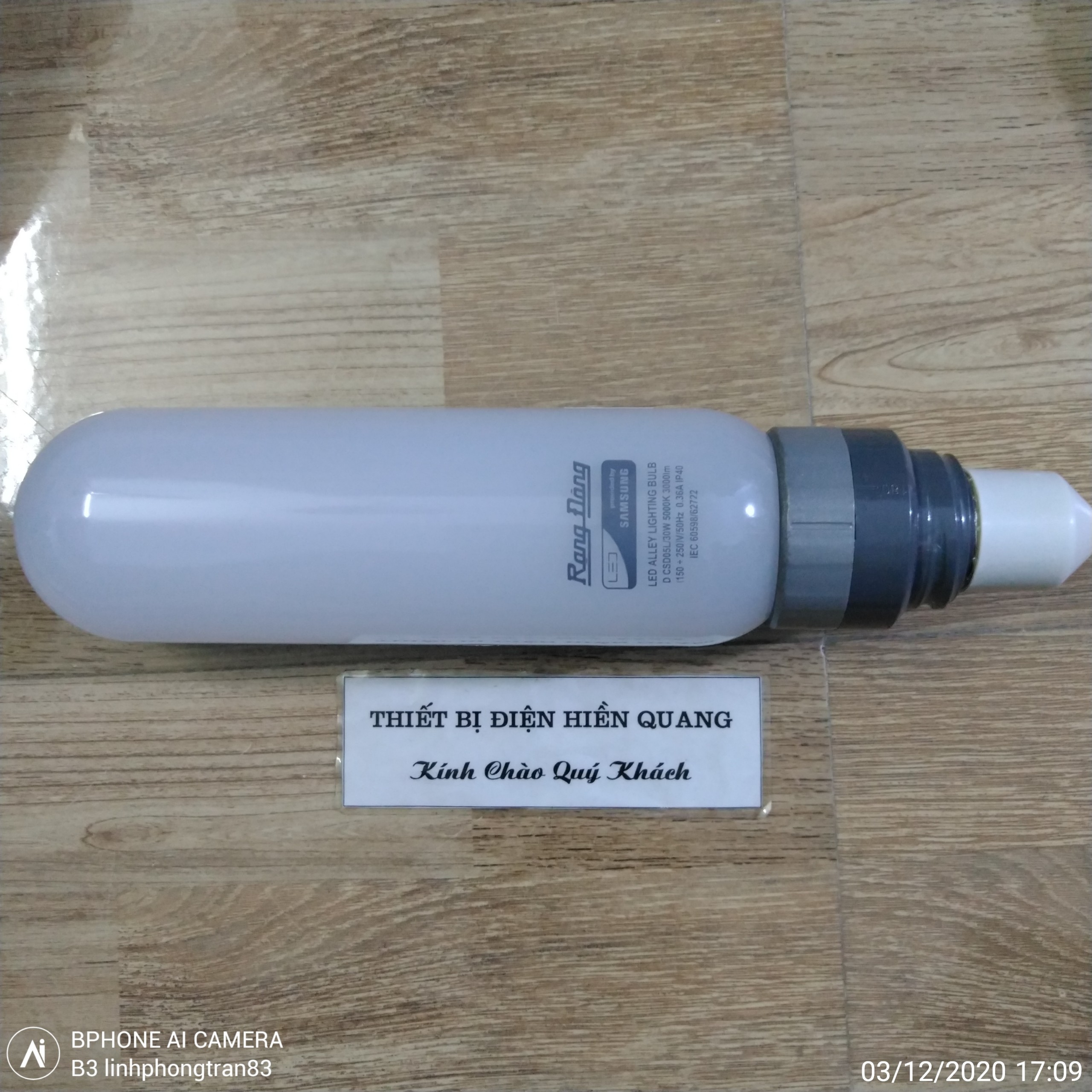 Bộ chao đèn ngoài trời (Bóng đèn đường 30w Rạng Đông )