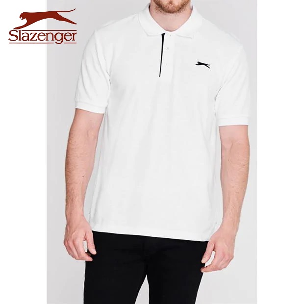 Áo Thun Polo Nam Slazenger Plain (màu White) - Hàng size UK