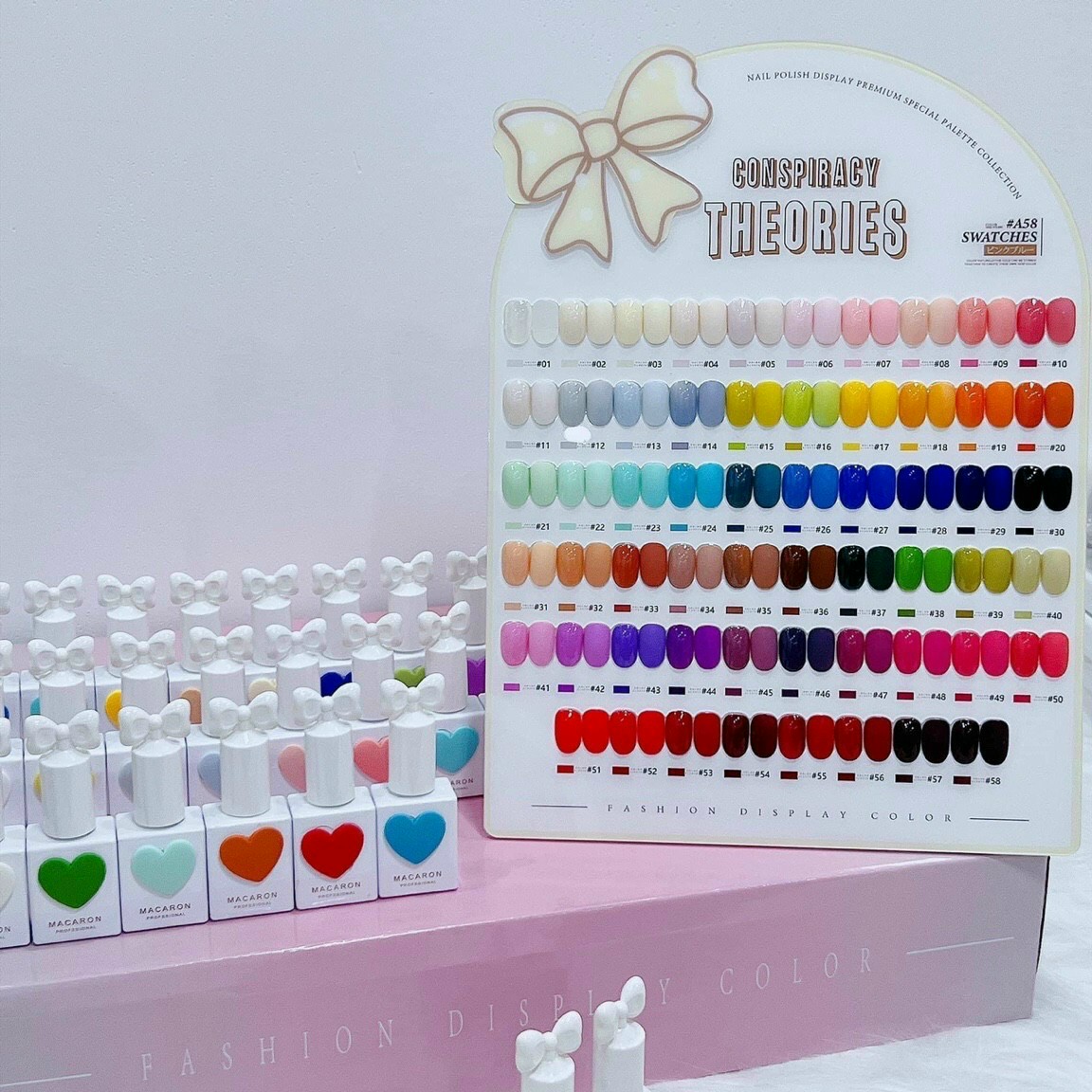 Set Sơn Nơ 58 Màu, sơn gel [ Tặng BASE, TOP, BẢNG MÀU ]