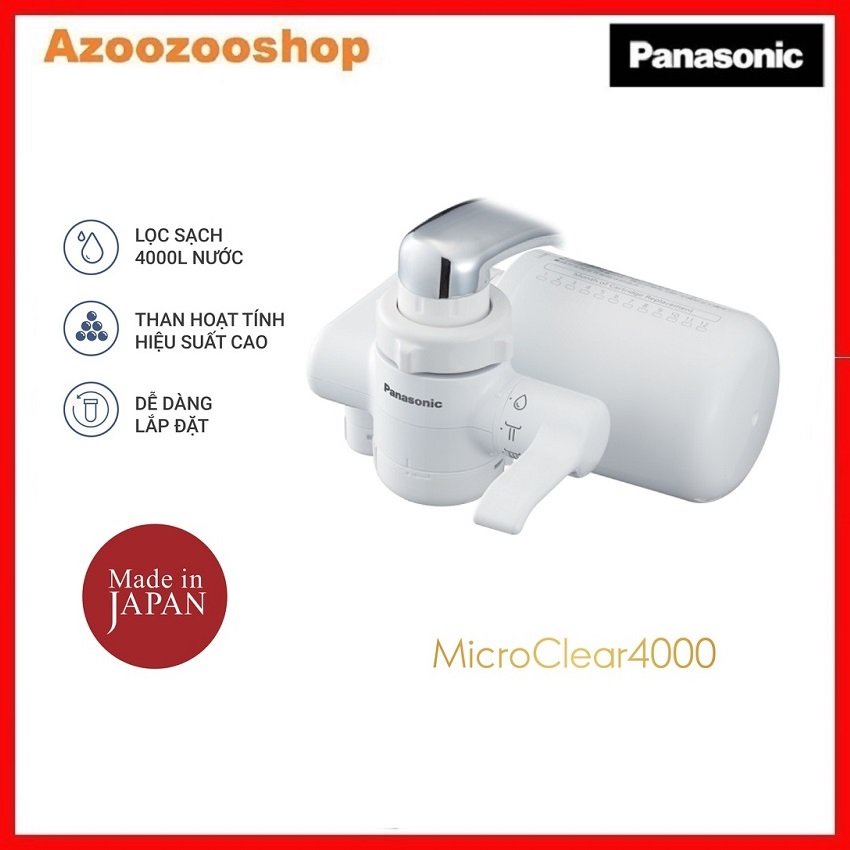 Máy lọc nước tại vòi panasonic microclear tk-cj300-wvn - 4000l nước sạch – made in japan