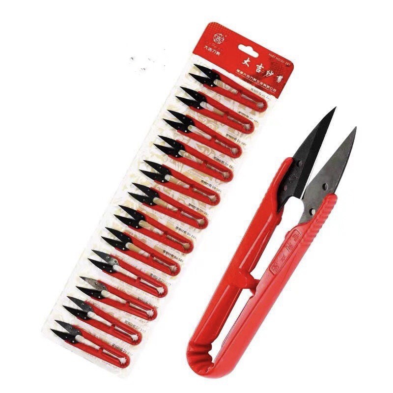 Kéo Bấm Chỉ Cán Đỏ DJ-107 Cao Cấp