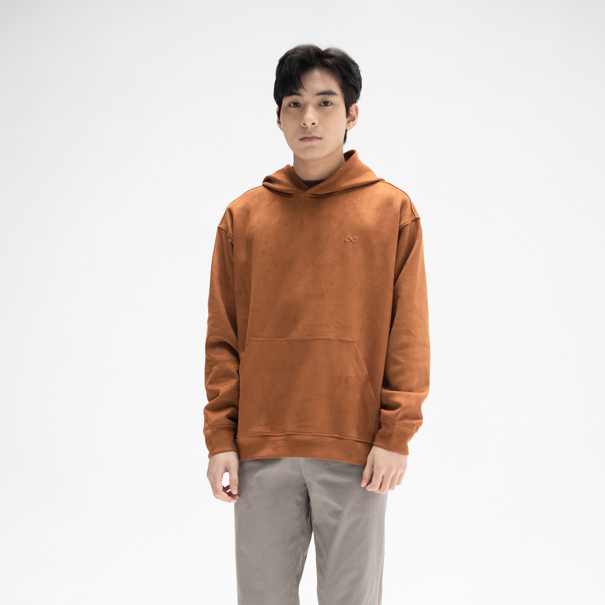 Áo hoodie basic da lộn LOOK SUEDUE HOODIE