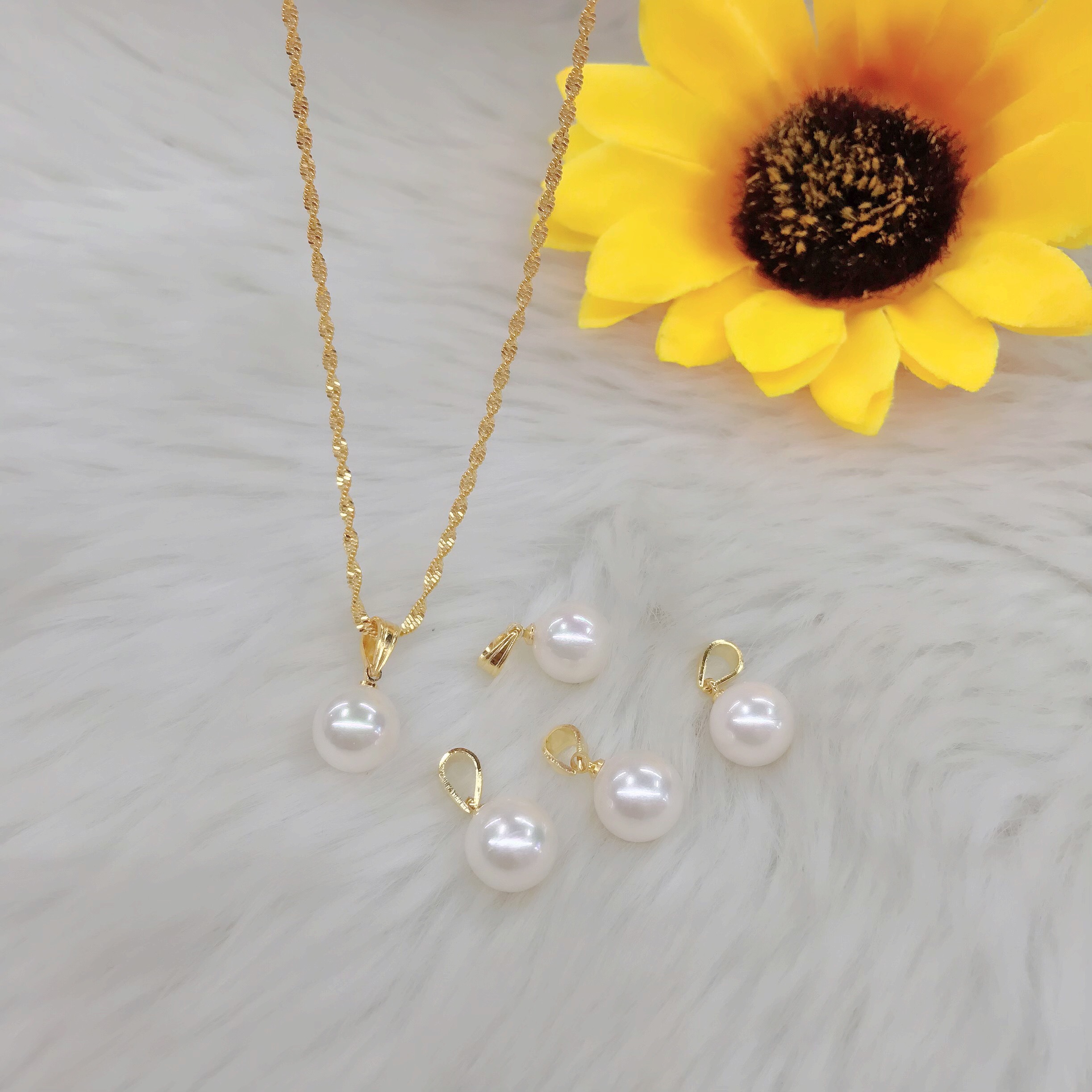 Dây Chuyền Nữ, Dây Chuyền Nữ Đẹp, Dây Chuyền Nữ Mạ Vàng 18K Ngọc Trai ( 01 dây + 01 mặt ) - 04611.03 -Tubi Cony - Tặng Kèm Hộp Đẹp - Bao trả hàng nếu sản phẩm không giống hình