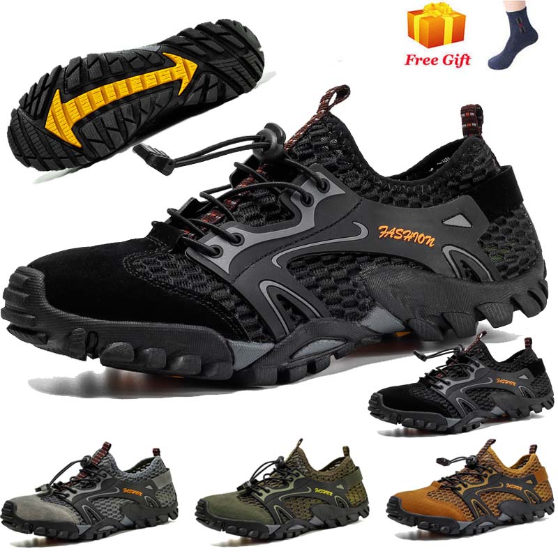 Giày Leo Núi Cho Nam, Giày Đi Bộ Đường Dài Ngoài Trời, Vải Lưới, Khô Nhanh, Phù Hợp Mùa Hè, Cỡ 38-50