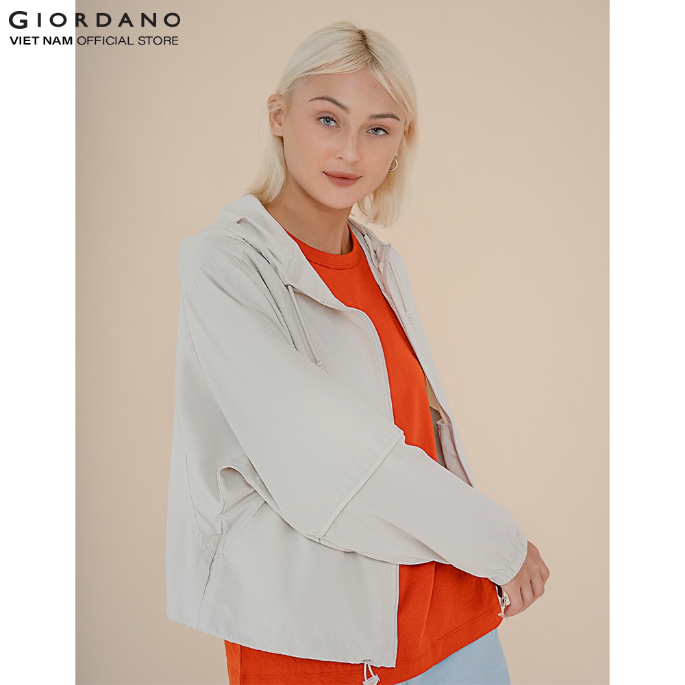 GIORDANO Áo Khoác Gió Nữ Windbreaker Mỏng Nhẹ 05372003