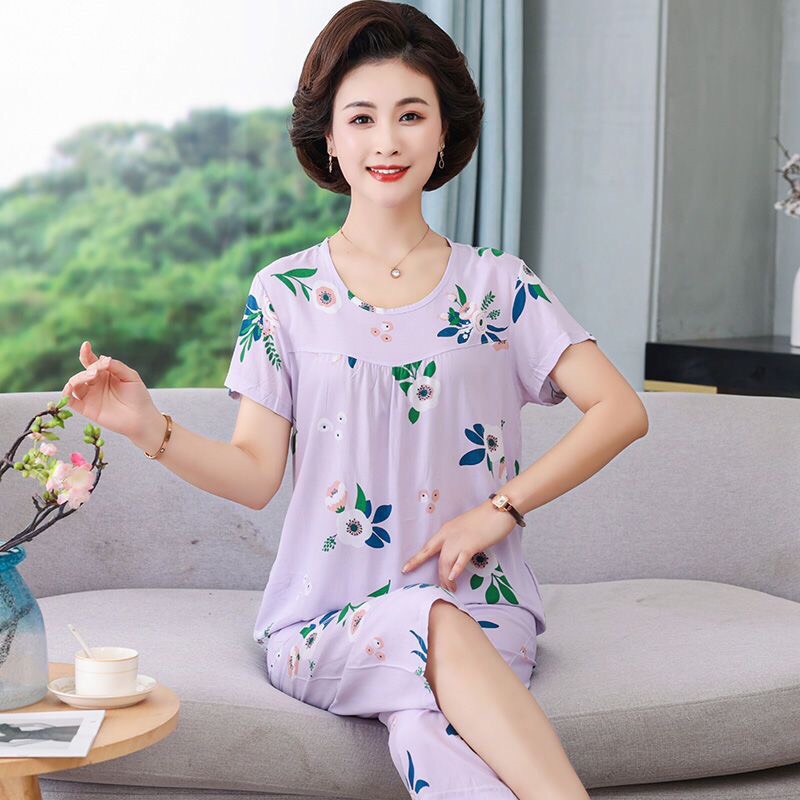 Bộ mặc nhà cho mẹ trung niên, đồ bộ nữ trung niên, sét bộ trung niên cao cấp, bộ lanh cho mẹ