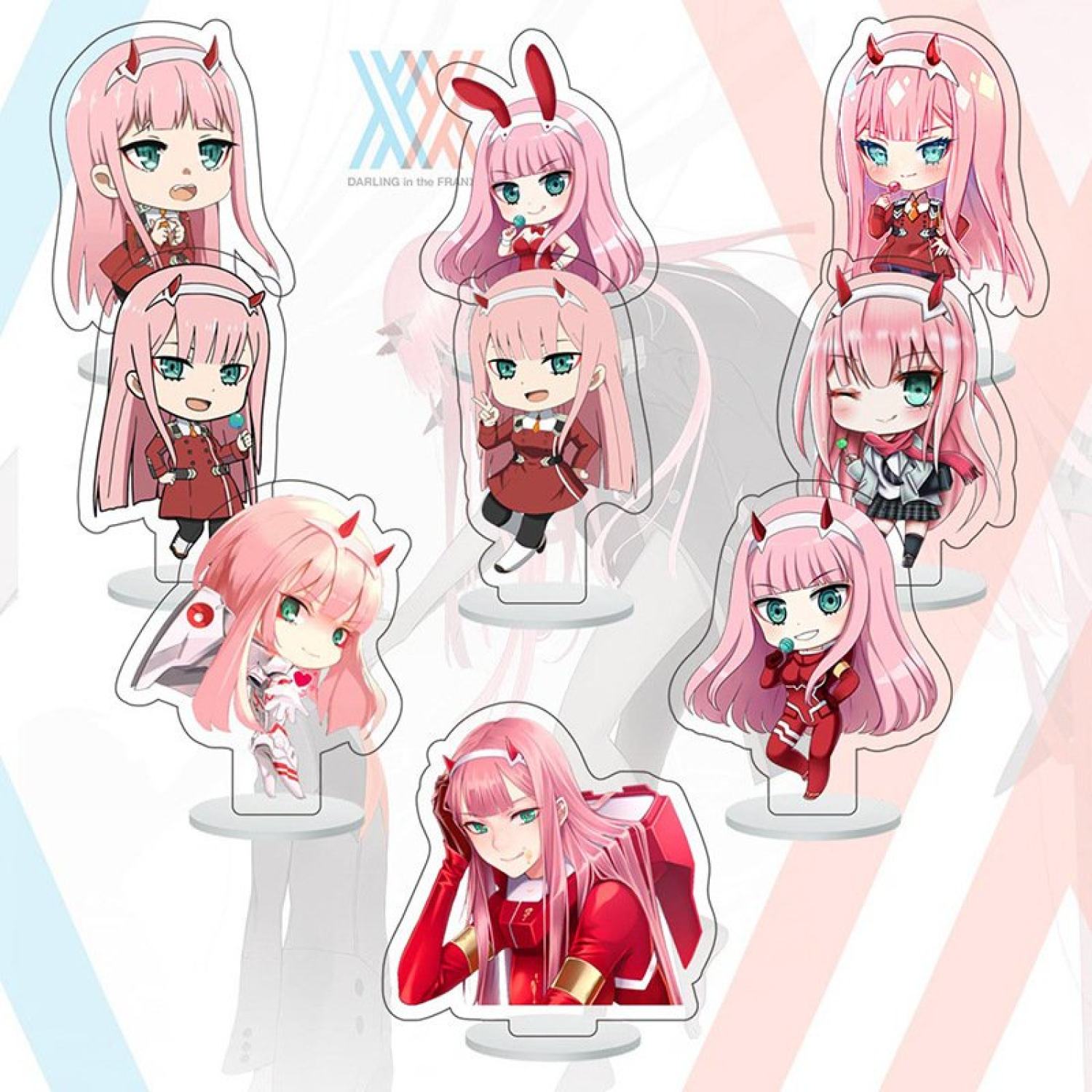 Mô hình standee darling in the franxx zero two mica trong acrylic anime chibi trang trí