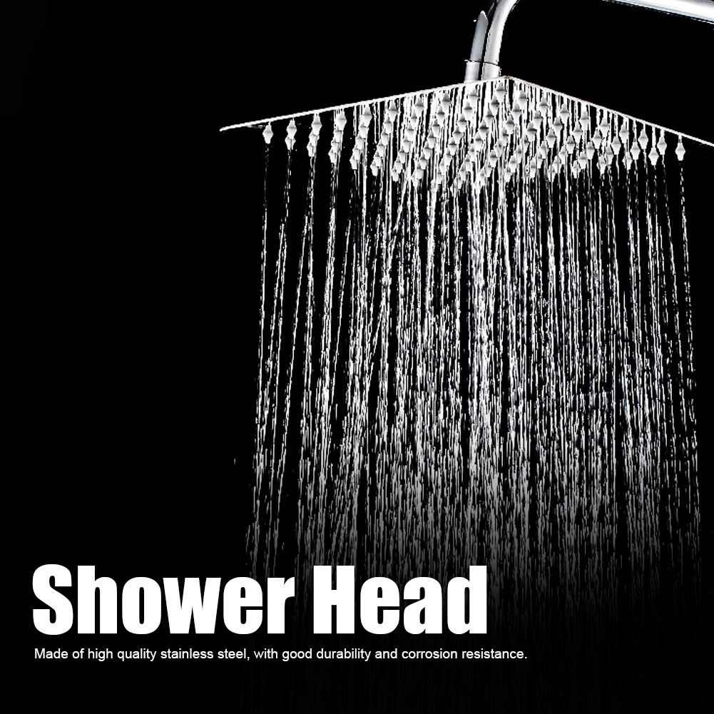 Luxury Modern Rainfall Shower Head High Flow Showerhead Made of Stainless Steel Square nozzle 8 inch set