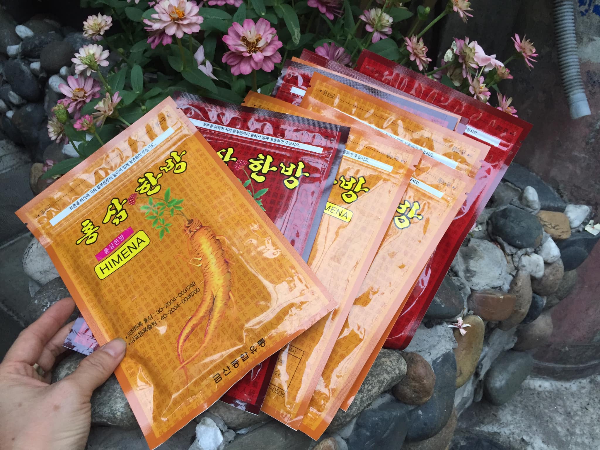 Cao dán hồng sâm Himena hàn quốc, gói 20 miếng - Cao dán sâm chính hãng Korea