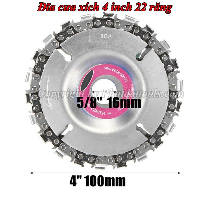 Đĩa cưa xích 4 inch gia công gỗ-Lưỡi cưa xích