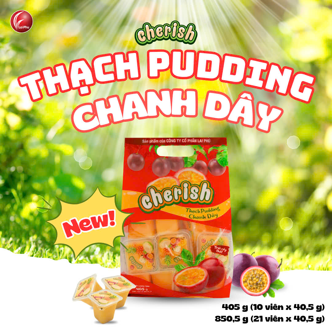 Thạch Pudding Cherish Vị Chanh Dây 850.5 G
