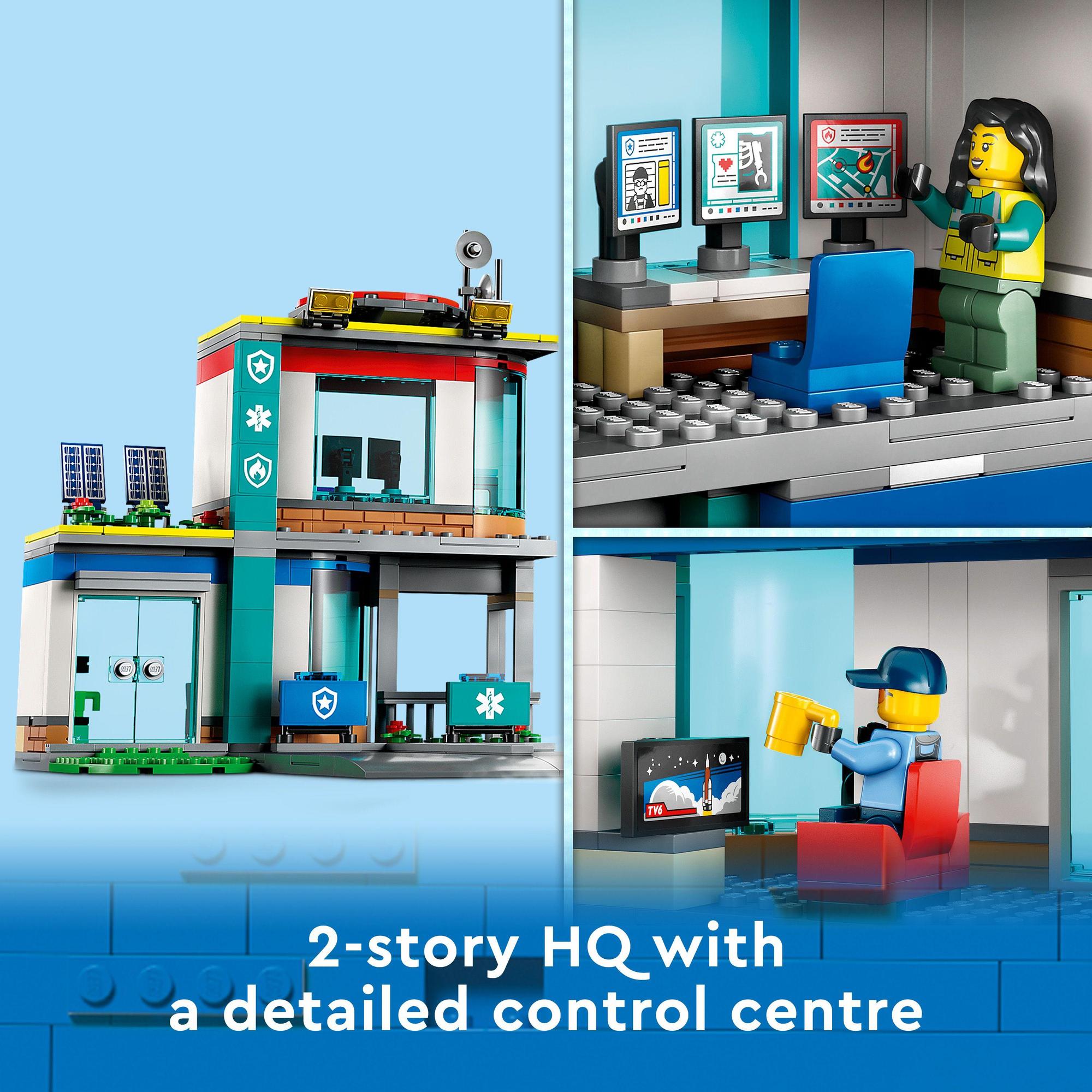 LEGO City 60371 Đồ chơi lắp ráp Trụ Sở Cứu Hộ Khẩn Cấp (706 Chi Tiết)