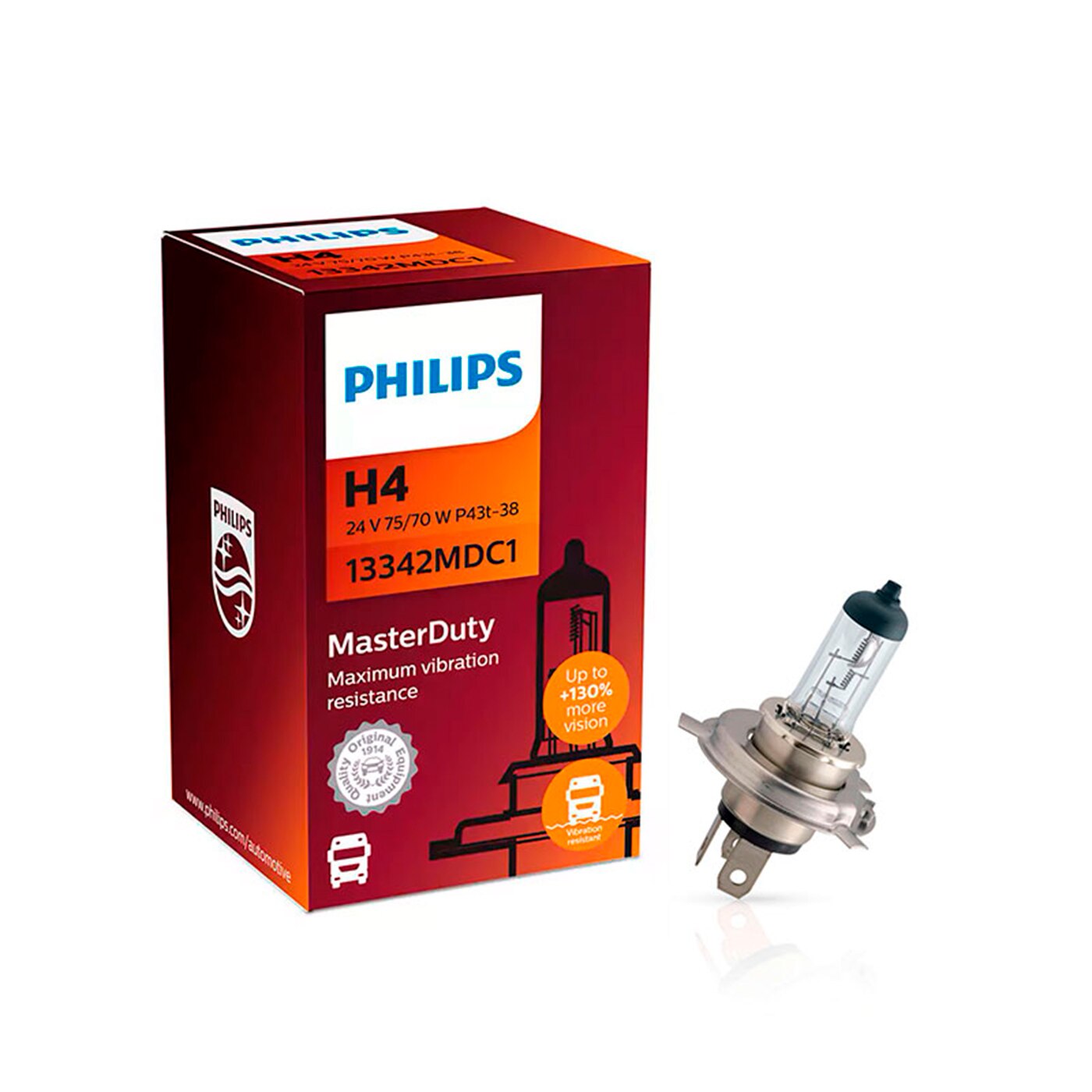 Đèn ô tô Philips Premium Vision Chân H4 13342C1 24V/75W