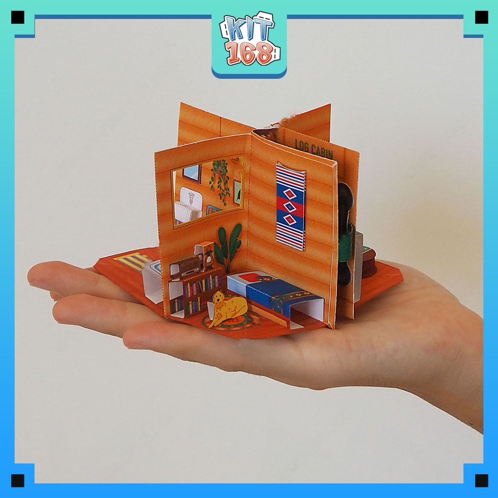 Mô hình giấy kiến trúc Sách mini Cabin