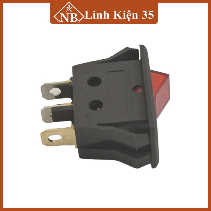 Công tắc bập bênh KCD2-01 10A/250V 3 chân có đèn báo