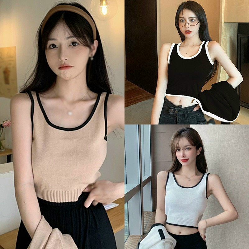 SET 2 MÓN ÁO CROPTOP ĐẮP CHÉO ( KÈM ÁO BA LỖ)